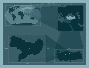 Amasya, Turkiye. Described location diagram
