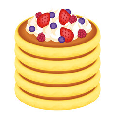 パンケーキ いちご クリーム
