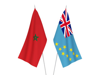 Morocco and Tuvalu flags