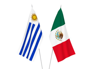 Oriental Republic of Uruguay and Mexico flags