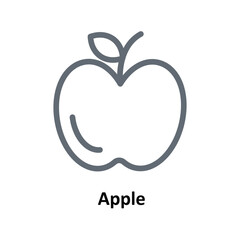 Apple Vector Outline Icons. Simple stock illustration stock