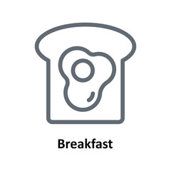 Breakfast Vector Outline Icons. Simple stock illustration stock