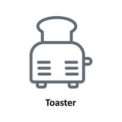 Toaster Vector Outline Icons. Simple stock illustration stock