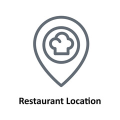 Restaurant Location Vector Outline Icons. Simple stock illustration stock