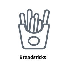 Breadsticks Vector Outline Icons. Simple stock illustration stock