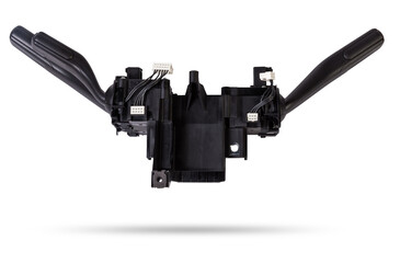 Steering wheel switches for windshield wipers and turn signals with steering angle sensor...
