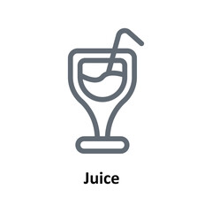Juice Vector Outline Icons. Simple stock illustration stock