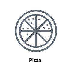 Obraz premium Pizza Vector Outline Icons. Simple stock illustration stock