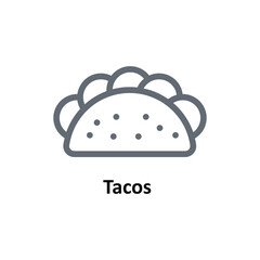 Tacos  Vector Outline Icons. Simple stock illustration stock