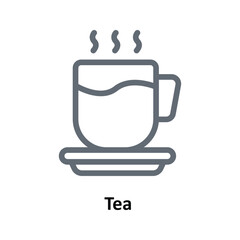 Tea Vector Outline Icons. Simple stock illustration stock