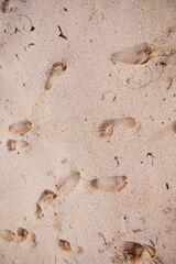 Footprints on the sand of the ocean, texture for a layout