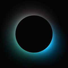 Circle illuminate light frame with color gradient