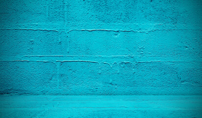 Obraz premium Empty Studio Scene Minimal,Kitchen Counter Bar Mockup with Smooth Blue Grey Paint Background,Pattern Texture Design Table White Sun Light on Wall Space,Interior Room Template Workplace Desk Shelf.