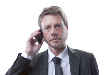 Confident business executive having a phone call