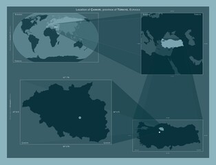 Cankiri, Turkiye. Described location diagram