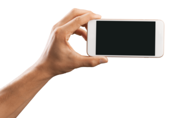 Hand gesture hold and using the phone with blank screen