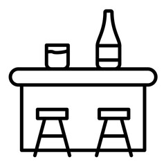 Bar Counter Icon Style