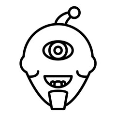 Cyclop Monster Icon Style