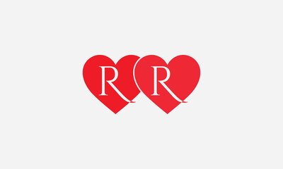 Colorful hearts shape. Double heart sign letters. Valentine icon and love symbol. Romance love with heart sign and letters. Gift red love