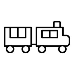 Toy Train Icon Style
