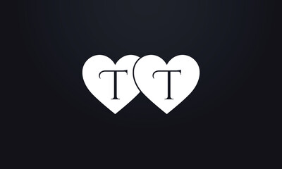 Obraz premium Colorful hearts shape. Double heart sign letters. Valentine icon and love symbol. Romance love with heart sign and letters. Gift red love