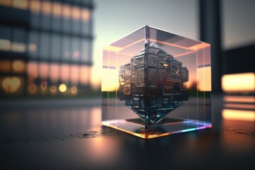 The technology in the mirror cube generated by AI technology