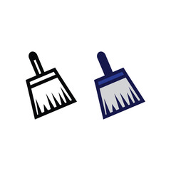 paintbrush logo icon illustration colorful and outline