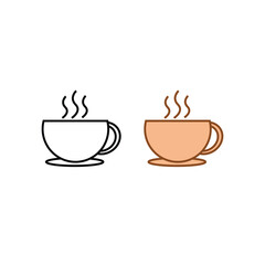 cup logo icon illustration colorful and outline