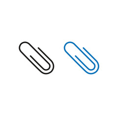 Obraz premium paperclip logo icon illustration colorful and outline