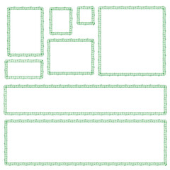 音符四角額縁セット