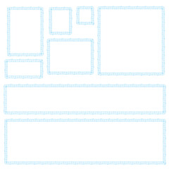 音符四角額縁セット