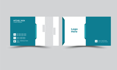 Modern business card with company logo. Visiting card for business and personal use.