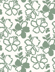 Seamless flowers pattern, floral print.