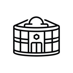 Black line icon for casino