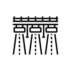 Black line icon for hwy highway