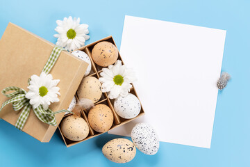 Easter eggs and flowers