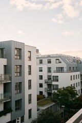 EU Modern European complex of apartment buildings. And outdoor facilities.