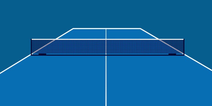 Template for poster, card, or ticket. Racket for table tennis and ball. Vector illustration.