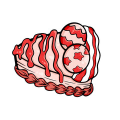 easter rabbit card elements hand drawn gnomes