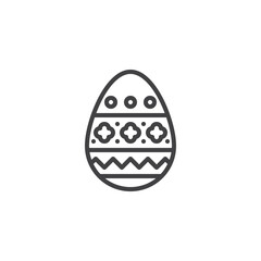 Festive Easter egg line icon