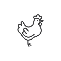 Chicken line icon