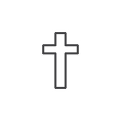 Obraz premium Crucifixion line icon