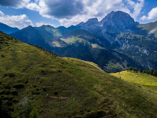 Fototapeta premium Carnia, Monte Croce pass and Monte Coglians. Nature in Friuli.