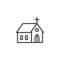 Church line icon