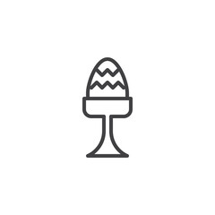 Boiled egg holder line icon