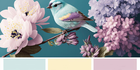 Spring summer colors created with ai generative technology