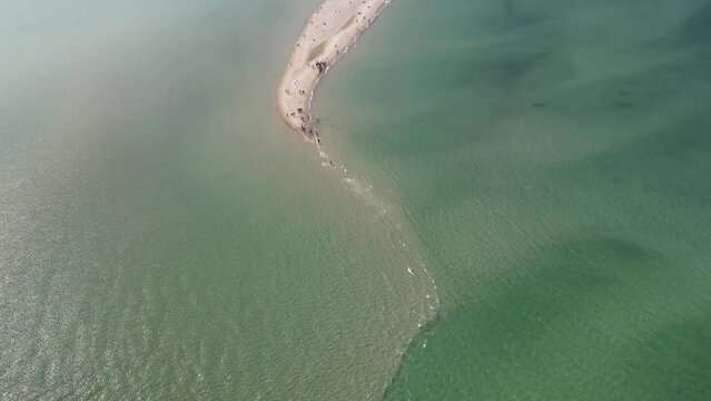 Skagen Tip of Denmark Aerial North Sea and Baltic Sea Merge