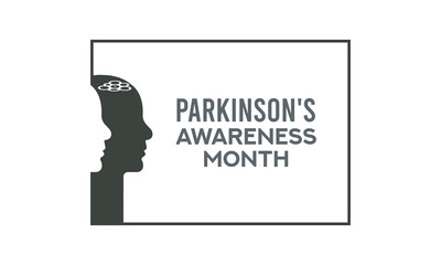Vector illustration on the theme of parkinson's disease awareness month of April.Poster , banner design template Vector illustration.