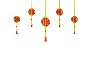 Chinese New Year Lantern with transparent background