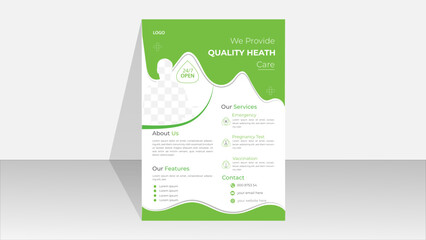 Modern creative medical flyer template A4 vector design for print.